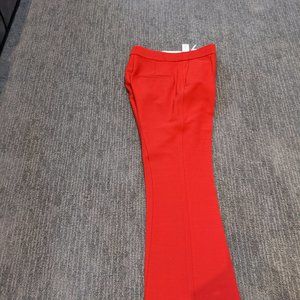 Red Spongy Helmut Lang Flare Pants